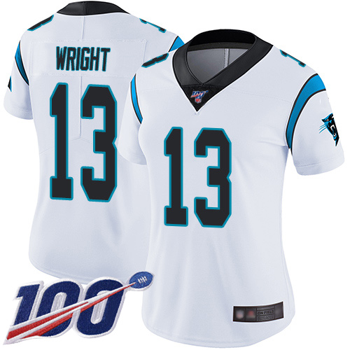 Carolina Panthers Limited White Women Jarius Wright Road Jersey NFL Football #13 100th Season Vapor Untouchable->carolina panthers->NFL Jersey